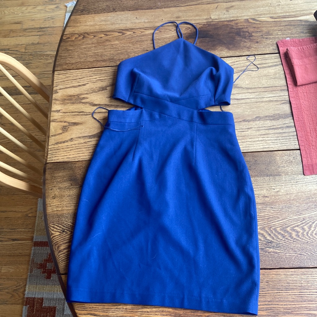 Aiden Navy Cut Out Front And Back.